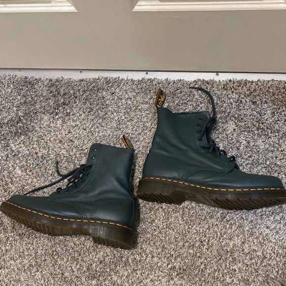 Dr. Martens Forest Green Leather Boots - Picture 5 of 8